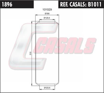 Casals B1011 - Кожух пневматичної ресори autozip.com.ua