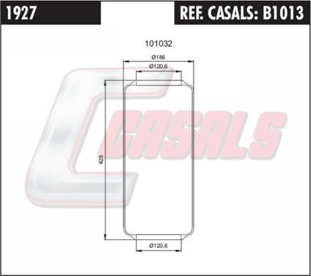 Casals B1013 - Кожух пневматичної ресори autozip.com.ua