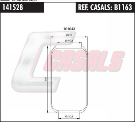 Casals B1163 - Кожух пневматичної ресори autozip.com.ua