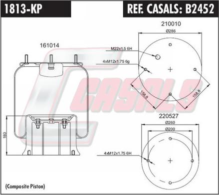 Casals B2452 - Кожух пневматичної ресори autozip.com.ua