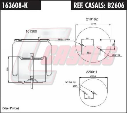 Casals B2606 - Кожух пневматичної ресори autozip.com.ua