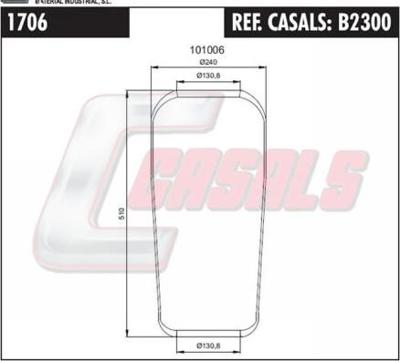 Casals B2300 - Кожух пневматичної ресори autozip.com.ua