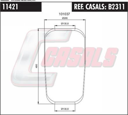 Casals B2311 - Кожух пневматичної ресори autozip.com.ua