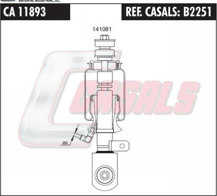 Casals B2251 - Гаситель, кріплення кабіни autozip.com.ua