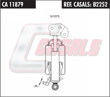 Casals B2252 - Гаситель, кріплення кабіни autozip.com.ua
