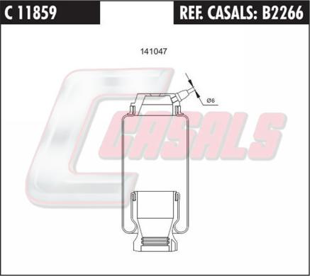 Casals B2266 - Гаситель, кріплення кабіни autozip.com.ua