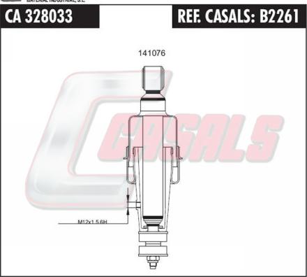 Casals B2261 - Гаситель, кріплення кабіни autozip.com.ua