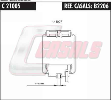 Casals B2206 - Гаситель, кріплення кабіни autozip.com.ua