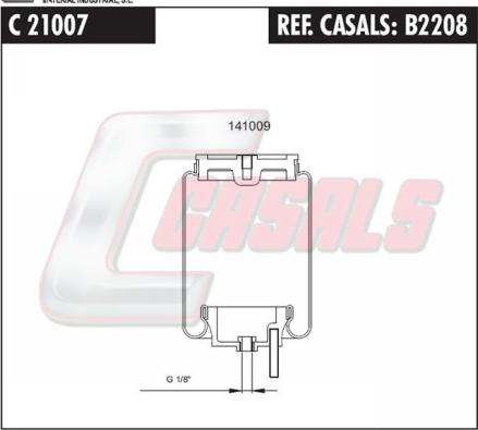 Casals B2208 - Гаситель, кріплення кабіни autozip.com.ua