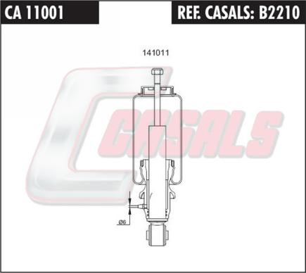 Casals B2210 - Гаситель, кріплення кабіни autozip.com.ua