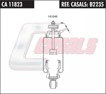 Casals B2235 - Гаситель, кріплення кабіни autozip.com.ua