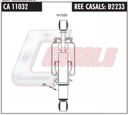 Casals B2233 - Гаситель, кріплення кабіни autozip.com.ua