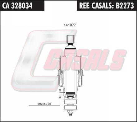Casals B2273 - Гаситель, кріплення кабіни autozip.com.ua