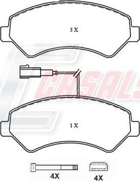 Casals BKM466 - Гальмівні колодки, дискові гальма autozip.com.ua