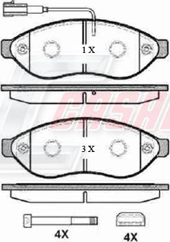 Casals BKM468 - Гальмівні колодки, дискові гальма autozip.com.ua