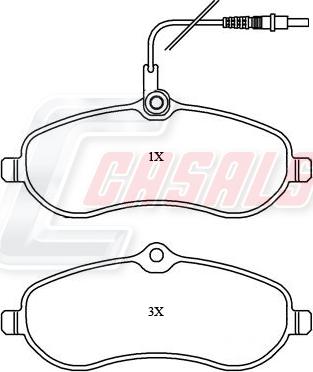 Casals BKM595 - Гальмівні колодки, дискові гальма autozip.com.ua