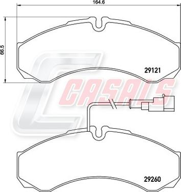 Casals BKM5168 - Гальмівні колодки, дискові гальма autozip.com.ua