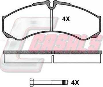 Casals BKM001 - Гальмівні колодки, дискові гальма autozip.com.ua