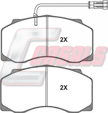 Casals BKM1042 - Гальмівні колодки, дискові гальма autozip.com.ua