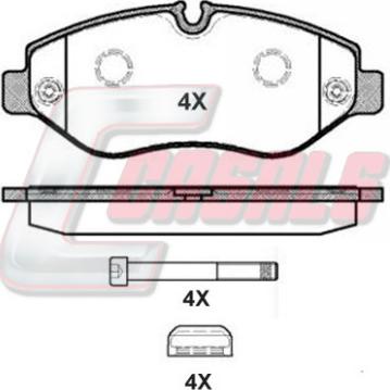 Casals BKM115 - Гальмівні колодки, дискові гальма autozip.com.ua