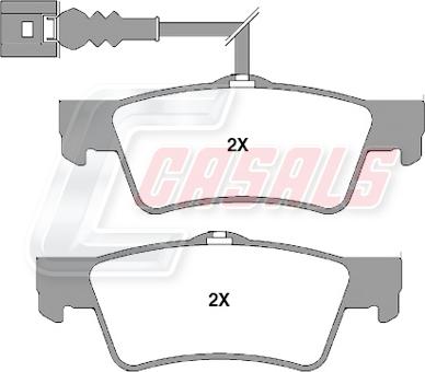 Casals BKM368 - Гальмівні колодки, дискові гальма autozip.com.ua