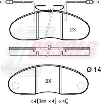 Casals BKM791 - Гальмівні колодки, дискові гальма autozip.com.ua