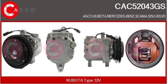 Casco CAC52043GS - Компресор, кондиціонер autozip.com.ua