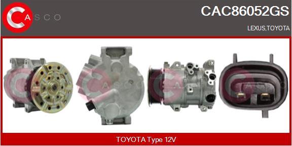 Casco CAC86052GS - Компресор, кондиціонер autozip.com.ua