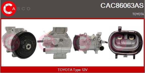 Casco CAC86063AS - Компресор, кондиціонер autozip.com.ua