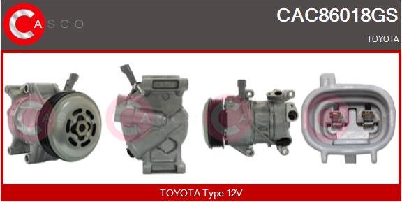 Casco CAC86018GS - Компресор, кондиціонер autozip.com.ua