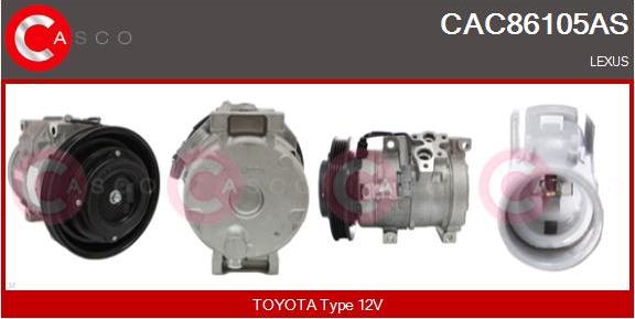 Casco CAC86105AS - Компресор, кондиціонер autozip.com.ua