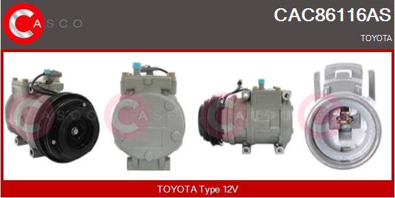 Casco CAC86116AS - Компресор, кондиціонер autozip.com.ua