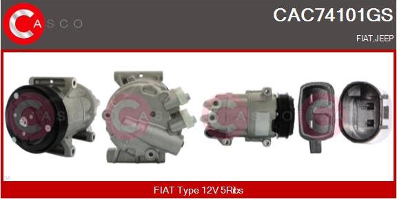 Casco CAC74101GS - Компресор, кондиціонер autozip.com.ua