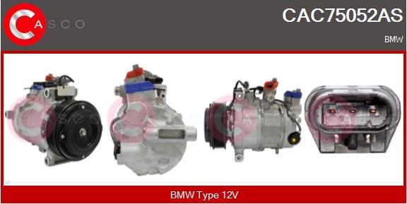 Casco CAC75052AS - Компресор, кондиціонер autozip.com.ua