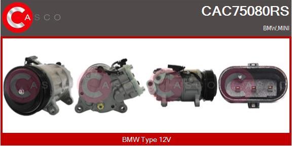 Casco CAC75080RS - Компресор, кондиціонер autozip.com.ua