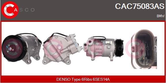 Casco CAC75083AS - Компресор, кондиціонер autozip.com.ua
