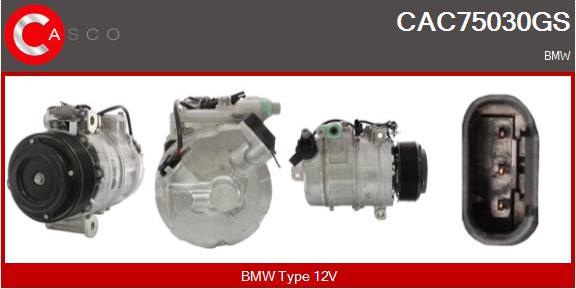 Casco CAC75030GS - Компресор, кондиціонер autozip.com.ua