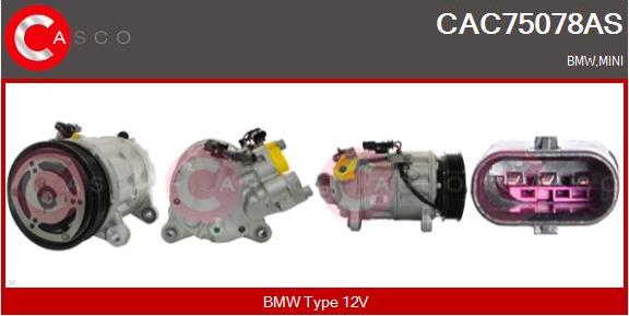 Casco CAC75078AS - Компресор, кондиціонер autozip.com.ua