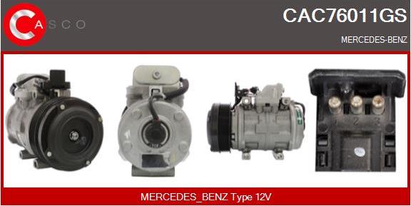 Casco CAC76011GS - Компресор, кондиціонер autozip.com.ua