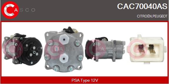 Casco CAC70040AS - Компресор, кондиціонер autozip.com.ua
