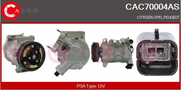 Casco CAC70004AS - Компресор, кондиціонер autozip.com.ua