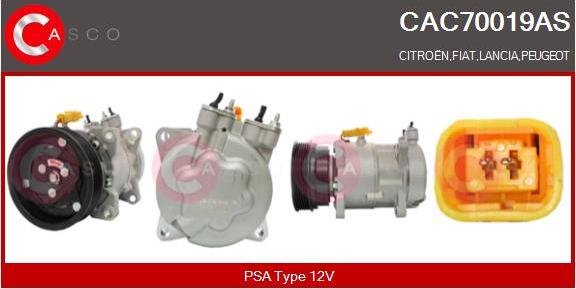 Casco CAC70019AS - Компресор, кондиціонер autozip.com.ua