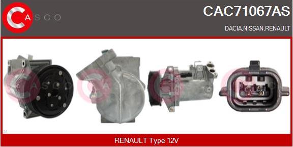 Casco CAC71067AS - Компресор, кондиціонер autozip.com.ua