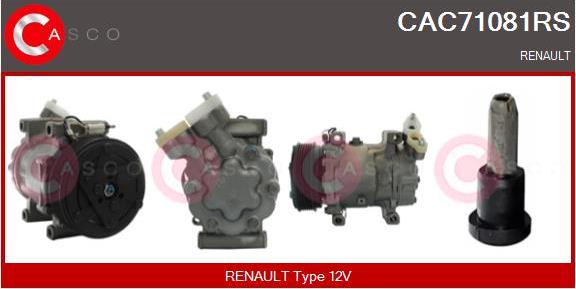 Casco CAC71081RS - Компресор, кондиціонер autozip.com.ua