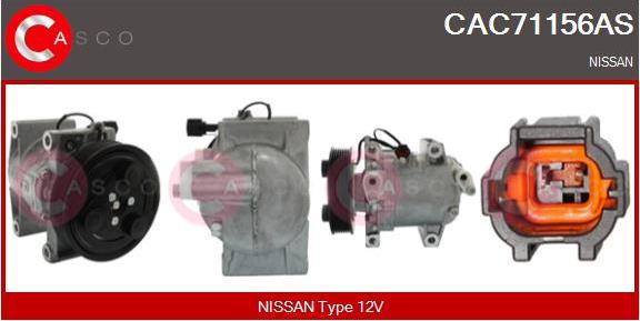 Casco CAC71156AS - Компресор, кондиціонер autozip.com.ua