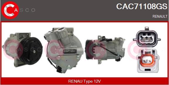 Casco CAC71108GS - Компресор, кондиціонер autozip.com.ua