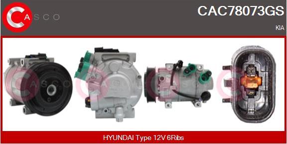 Casco CAC78073GS - Компресор, кондиціонер autozip.com.ua