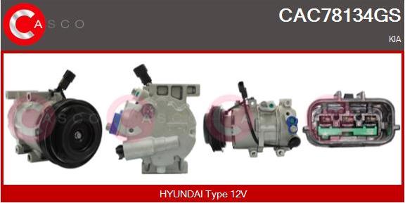 Casco CAC78134GS - Компресор, кондиціонер autozip.com.ua