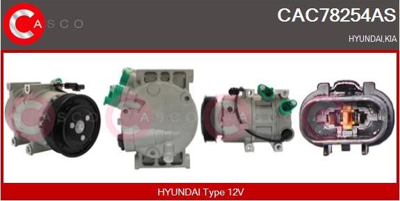 Casco CAC78254AS - Компресор, кондиціонер autozip.com.ua