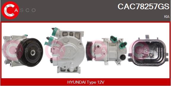 Casco CAC78257GS - Компресор, кондиціонер autozip.com.ua